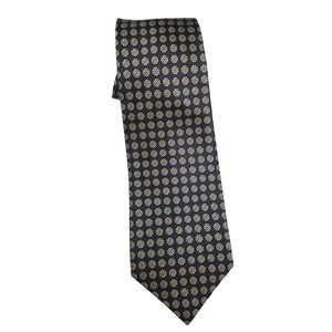 Joseph & Lyman Navy Geometric Shapes Gold Silk Pointed Textured Tie Bloomingdale